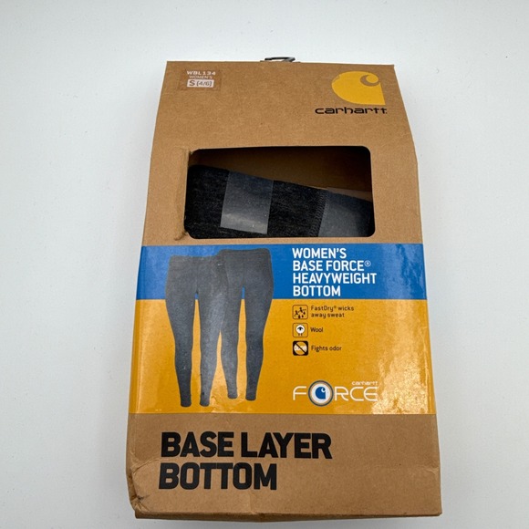 Carhartt Pants - Carhartt Base Force Heavyweight Bottom Layer Women SML WBL134 Black Heather NIB‎